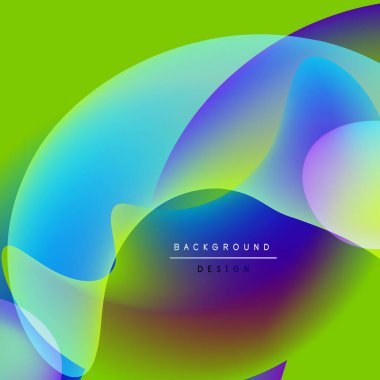 Soyut sıvı şekilleri canlı renkleri harmanlar. Gradyan geçişler dinamik görsel efekt yaratır. Arka planlar için modern tasarım ögesi.