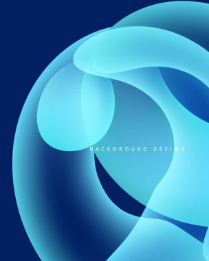 Soyut mavi şekiller örtüşür, dinamik görsel efekt yaratır. Yumuşak eğimler derinlik ve modern tasarım estetiğini akla getiriyor.