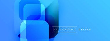 Soyut mavi şekiller dinamik bileşim oluşturur. Renkler derinliği gösteriyor, modern estetiği. Arkaplan tasarımı ögesi.