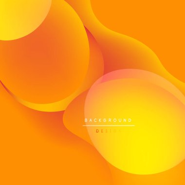 Soyut turuncu arka plan. Pürüzsüz şekiller örtüşüyor, canlı gradyanlar yaratıyor. Dijital projeler için modern tasarım ögesi.