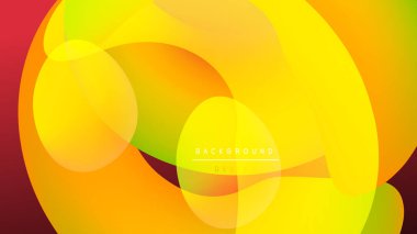 Soyut enerji çemberleri örtüşüyor ve sıcak renk değişimleri yaratıyor. Arkaplan siyah, tasarım modern, dinamik.