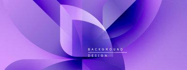 Soyut mor arkaplan. Akan şekiller dinamik görsel efektler yaratır. Modern tasarım elementleri akıcılık ve enerji öneriyor.