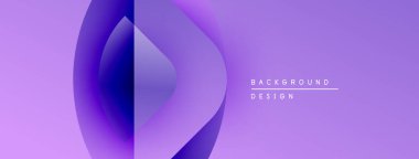 Soyut dairesel şekilli mor gradyan arkaplan. Minimalist tasarım metin arkaplan tasarımı içerir. Yumuşak renk geçişleri mevcut.