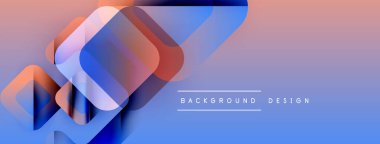 Soyut geometrik şekiller örtüşüyor, parlak mavi ve pembe renkler yaratıyor. Arkaplan ve sunumlar için modern tasarım ögesi.