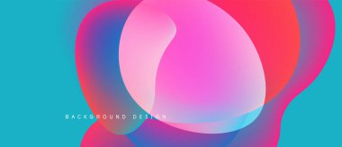 Soyut sıvı şekilleri canlı renkleri harmanlar. Turkuaz, morumsu, mor dinamik arka plan tasarımı. Yumuşak eğimler hareketi, enerjiyi gösterir.