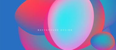 Soyut sıvı şekilleri canlı renkleri harmanlar. Gradyan geçişler dinamik görsel efekt yaratır. Arka planlar için modern tasarım ögesi.