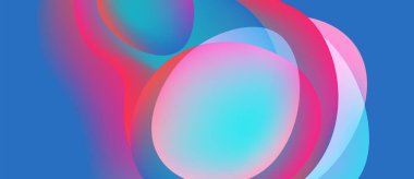 Üst üste binen renkli daireler içeren soyut bir kompozisyon. Canlı renkler harmanlanır ve dinamik görsel efekt yaratır. Pürüzsüz gradyanlar sahneye hakim.