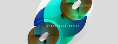 Soyut sıvı şekilleri, deniz mavisi, kahverengi, beyaz. Arka planlar, afişler, sunumlar için modern tasarım unsuru. Minimalist kompozisyon.