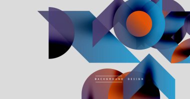 Soyut geometrik şekiller örtüşür, dinamik görsel efekt yaratır. Renkler harmanlanır, modern arkaplan tasarımı oluşturulur.
