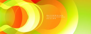 Soyut canlı katmanlar akıcı tasarım yaratır. Turuncu, sarı, yeşil renkler kusursuz bir şekilde harmanlanır. Modern arkaplan ögesi.