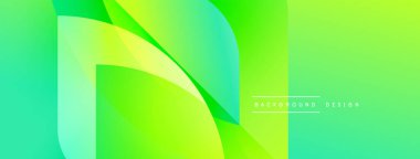 Soyut yeşil gradyanlar çakışıyor, dinamik görsel etki yaratıyor. Modern tasarım arka planlar, pankartlar, sunumlar için uygun.