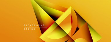 Soyut geometrik şekiller üst üste binerek dinamik altın bileşim oluşturur. Parlak gradyanlar derinlik ve modern tasarım estetiğini gösteriyor.