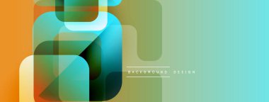 Soyut geometrik şekiller örtüşüyor, canlı renk eğimleri yaratıyor. Modern tasarım elementleri dijital sanat, arkaplan dokusu.