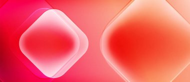 Katmanlı karelerden oluşan soyut bir kompozisyon. Koyu kırmızıdan parlak pembeye geçiş. Düz dokular modern görsel efekt yaratır.