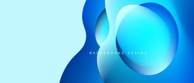 Soyut mavi eğimler akan şekiller yaratır. Modern tasarım sakin ve temiz estetiği çağrıştırıyor. Arkaplan özellikleri ince metin.