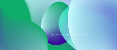 Soyut sıvı şekilleri kesişir. Değişik renkler harmanlanmış yeşil, mavi, turkuaz. Minimalist tasarım modern arkaplan dokusunu öneriyor.