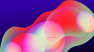 Soyut sıvı şekiller, canlı renklerin karışımı. Dinamik kompozisyon, modern tasarım elementleri görsel ilgi yaratıyor. Arkaplan pürüzsüz eğimlere sahiptir.