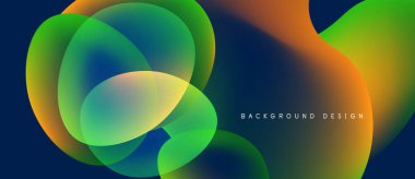 Soyut sıvı şekiller harmanlanarak canlı renk değişimleri yaratır. Dinamik bileşim, hareket, enerji ve modern tasarım estetiğini öneriyor..