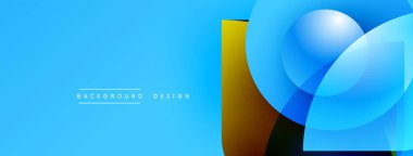 Soyut mavi tasarım üst üste binen şekiller, gradyanlar. Altın aksanı kontrastı ekler, modern estetiği. Mevcut en küçük metin.