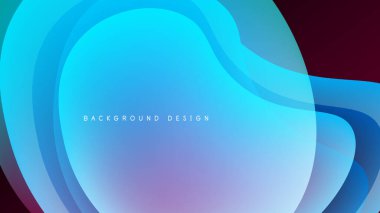 Soyut sıvı şekiller, canlı maviler, mor karışımı. Modern tasarım, karanlık arkaplan derinlik yaratır, görsel ilgi.