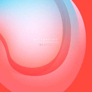 Soyut değişim katmanları yumuşak, akışkan şekiller yaratır. Renkler kırmızıdan maviye geçerek modern arkaplan oluşturur.