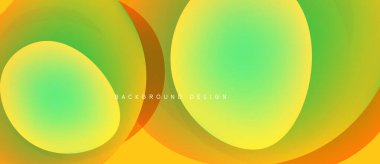 Abstract vibrant circles overlap, creating dynamic gradients. Yellow, green hues dominate design, suggesting energy, movement. Minimalist style.