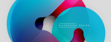 Abstract flowing shapes, vibrant colors blend. Modern design, dynamic composition, gradient effect. Minimalist style, clean aesthetic.