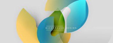 Soyut sıvı şekilleri örtüşür ve canlı renk değişimleri yaratır. Arka planlar ve sunumlar için modern tasarım öğesi. Yumuşak geçişler görünür.