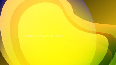 Abstract yellow, orange layers over black background. Smooth gradients create flowing, modern design element. Simple, elegant.