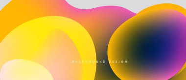 Soyut sıvı şekilleri canlı renkleri harmanlar. Gradyan geçişler dinamik görsel efekt yaratır. Arka planlar için modern tasarım ögesi.