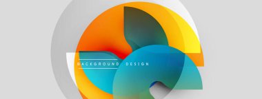 Soyut renkli şekiller çakışıyor. Gradyan renkler dinamik görsel efekt yaratır. Arkaplan ve sunumlar için modern tasarım ögesi.