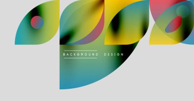 Soyut akışkan şekiller, canlı renkler, modern tasarım. Gradyan elementlere sahip minimalist kompozisyon, arkaplan için uygun.