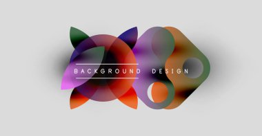 Soyut renkli şekiller örtüşüyor, dinamik arkaplan tasarımı yaratıyor. Modern estetik, canlı renkler, basit kompozisyon..