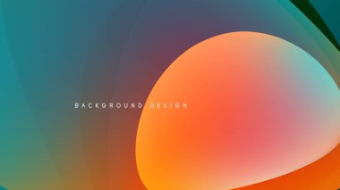 Soyut gradyanlar harmanlanarak, dinamik görsel akış yaratır. Turuncu odak noktası, koyu arkaplan ile tezat oluşturur. Modern tasarım ögesi.