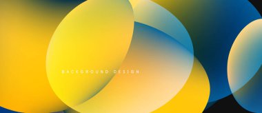 Soyut renk çakışan daireler dinamik gradyan arkaplan oluşturur. Modern tasarım, canlı renkler, yumuşak geçişler..