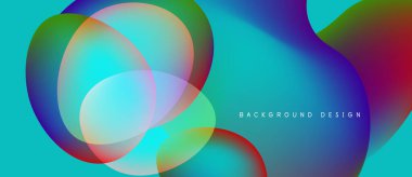 Soyut renkli çemberler çakışıyor. Canlı gradyanlar dinamik görsel efekt yaratır. Arkaplan ve sunumlar için uygun modern tasarım.