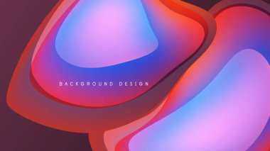 Soyut sıvı şekilleri örtüşür, canlı renkler harmanlanır. Kırmızı, mavi, pembe gradyanlar siyah arkaplan üzerinde dinamik görsel etki yaratır.