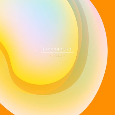 Soyut sıvı şekiller, canlı renklerin karışımı. Yumuşak gradyanlar dinamik arkaplan tasarımı yaratır. Turuncu, sarı, pastel renkler baskın kompozisyon.