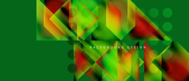 Soyut geometrik tasarım. Canlı renkler harmanlanarak, dinamik görsel efekt yaratır. Sunumlar ve grafikler için modern arkaplan uygun.