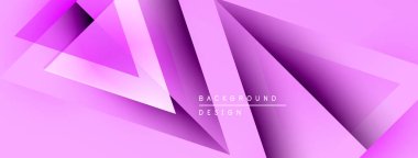 Soyut pembe geometrik arkaplan. Üst üste binen şekiller dinamik görsel doku yaratır. Modern tasarım elementleri yenilik ve enerji öneriyor.