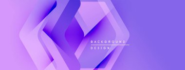 Soyut mor katmanlar dinamik arkaplan yaratır. Geometrik şekiller üst üste binerek modern tasarımı oluşturur. Gradyan derinlik ekler, görsel ilgi.