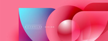 Soyut eğim arkaplanı. Pembe, mavi renkler düzgün bir şekilde harmanlanır. Modern tasarım elementleri dinamik görsel etki yaratır. Mevcut basit metin etiketleri.