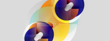 Soyut sıvı şekilleri örtüşür, dinamik renkli bileşim yaratır. Gradyan renkler harmanlanarak modern arkaplan tasarımı oluşturur. Yumuşak kıvrımlar hareketi gösterir.