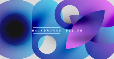 Soyut sıvı şekilleri örtüşür ve canlı renk değişimleri yaratır. Modern tasarım metin arkaplan tasarımını merkezde konumlandırır.