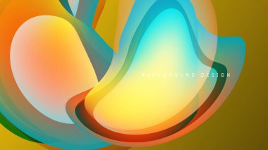 Soyut sıvı şekiller, canlı renklerin karışımı. Dinamik bileşim modern görsel etki yaratır. Arkaplan tasarımı pürüzsüz eğimlere sahiptir.
