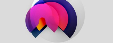 Soyut renkli katmanlar kalp şeklini oluşturur. Gradyan renkler harmanlanarak, dinamik görsel etki yaratır. Modern tasarım, yumuşak gölgeler.