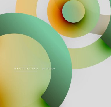 Soyut çemberler çakışıyor, canlı gradyanlar yaratıyor. Modern tasarım yumuşak renk geçişlerini, basit şekilleri kullanır. Geçmişi dinamik ve temiz hissettiriyor..