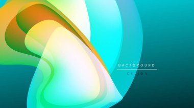 Soyut sıvı şekiller, canlı renklerin karışımı. Dinamik kompozisyon, modern tasarım elementleri mevcut. Arkaplan enerji ve hareket önerir.