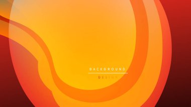 Soyut turuncu arka plan. Düz kıvrımlar dinamik görsel efekt yaratır. Sıcak tonlarda modern estetik sunan tasarım hakim..
