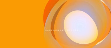 Turuncu soyut katmanlar dairesel tasarım yaratır. Parlak merkez dışa doğru yayılarak dinamik görsel efekt oluşturur. Modern, temiz estetik.